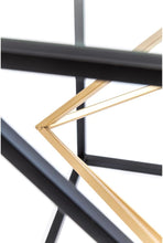 Load image into Gallery viewer, Kare Design Table d'Appoint Prisma, Or/Noir, Verre, Acier, Moderne, Table de Salon, Meuble, Deco Intérieur, Decoration Chambre, Maison, 45x45x45cm