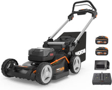 Load image into Gallery viewer, Pack Pro+ Tondeuse à Gazon 40V 460m² + Coupe-Bordures 20V + 2 Batteries 4Ah et 1 Batterie 2Ah + Chargeur Double et Chargeur Simple (Idéal pour l'Entretien du Jardin)