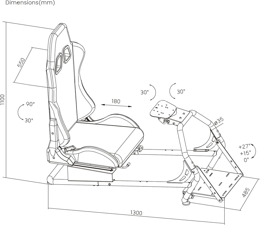 OPLITE GT3 Superfast V2 est un cockpit de simulation de conduite de type GT/Rallye,idal pour une introduction au SIMRACING