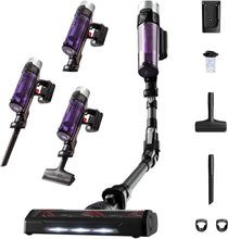 Load image into Gallery viewer, Rowenta X-Force Flex 9.60 Allergie Aspirateur balai sans fil,Filtration Anti-Allergènes,Puissant 100AW,Ultra Léger,Autonomie 45min RH2038WO,Noir / Violet