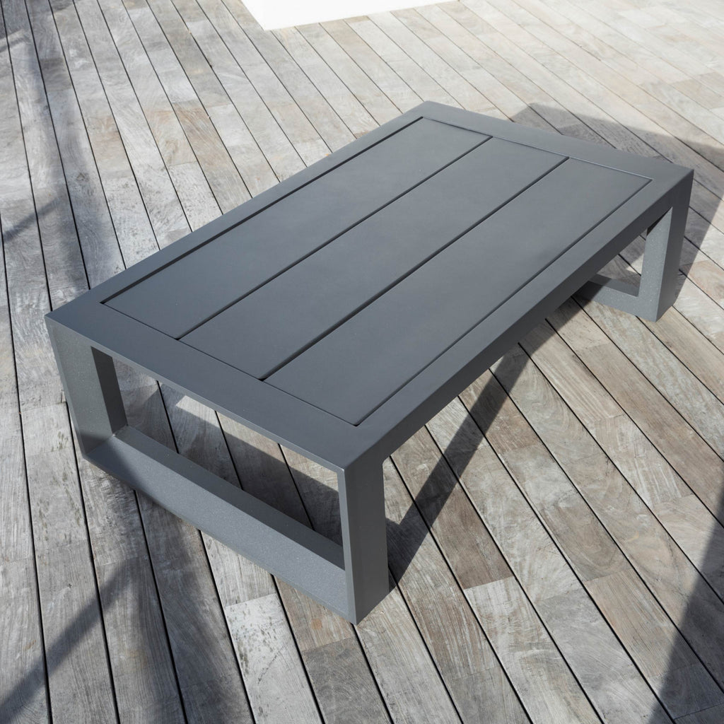 Salon de jardin aluminium 5 places 4 pcs Elba Gris anthracite - Action-sport36 -