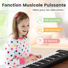 Load image into Gallery viewer, Piano Numérique Pliable à 88 Touches avec Fonction Bluetooth MIDI Clavier Électronique Portable avec Pédale de Sustain Sac de Transport -