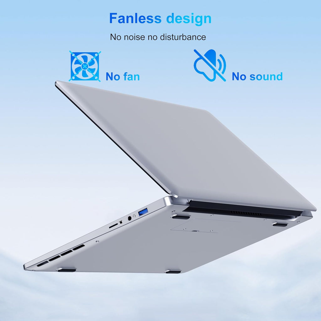 Ordinateur Portable 14 1" Pouces laptop 6 Go de RAM 128 Go de SSD N4000 Celeron Dual-Core Wi-Fi Bluetooth 2 4/5 0G 1366 * 768 IPS Design sans Ventilateur Inclus une Souris Clavier à Membrane.