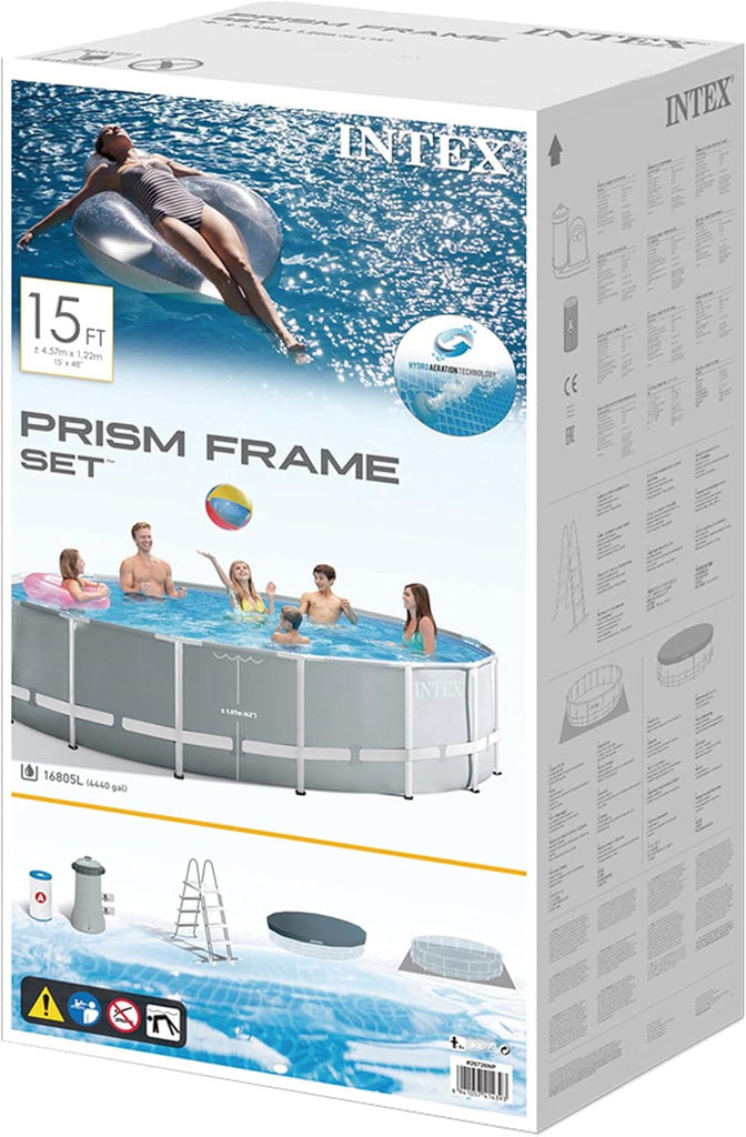 Intex piscine prism frame ronde tubulaire (ø)3,05 x (h)0,76m
