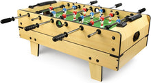 Load image into Gallery viewer, Leomark Table de Babyfoot 4 in 1 Multifonctionnel Jeu de Football,Bilard, Tenis, Hockey Baby-Foot, Baby Foot Table En Bois Jeu de Football Petite Taille Universel