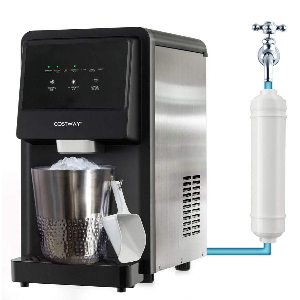 Machine  Glaons 27kg/24h Machine  Ppites  Affichage LED de Comptoir avec Capteur Infrarouge et Autonettoyant Stockage de glace : 4 kg -