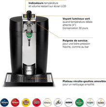 Load image into Gallery viewer, KRUPS BEERTENDER Machine à bière pression, Compatible avec les fûts de 5 L, Tireuse à bière, Pompe à bière, Indicateur température, Indicateur volume restant VB700800