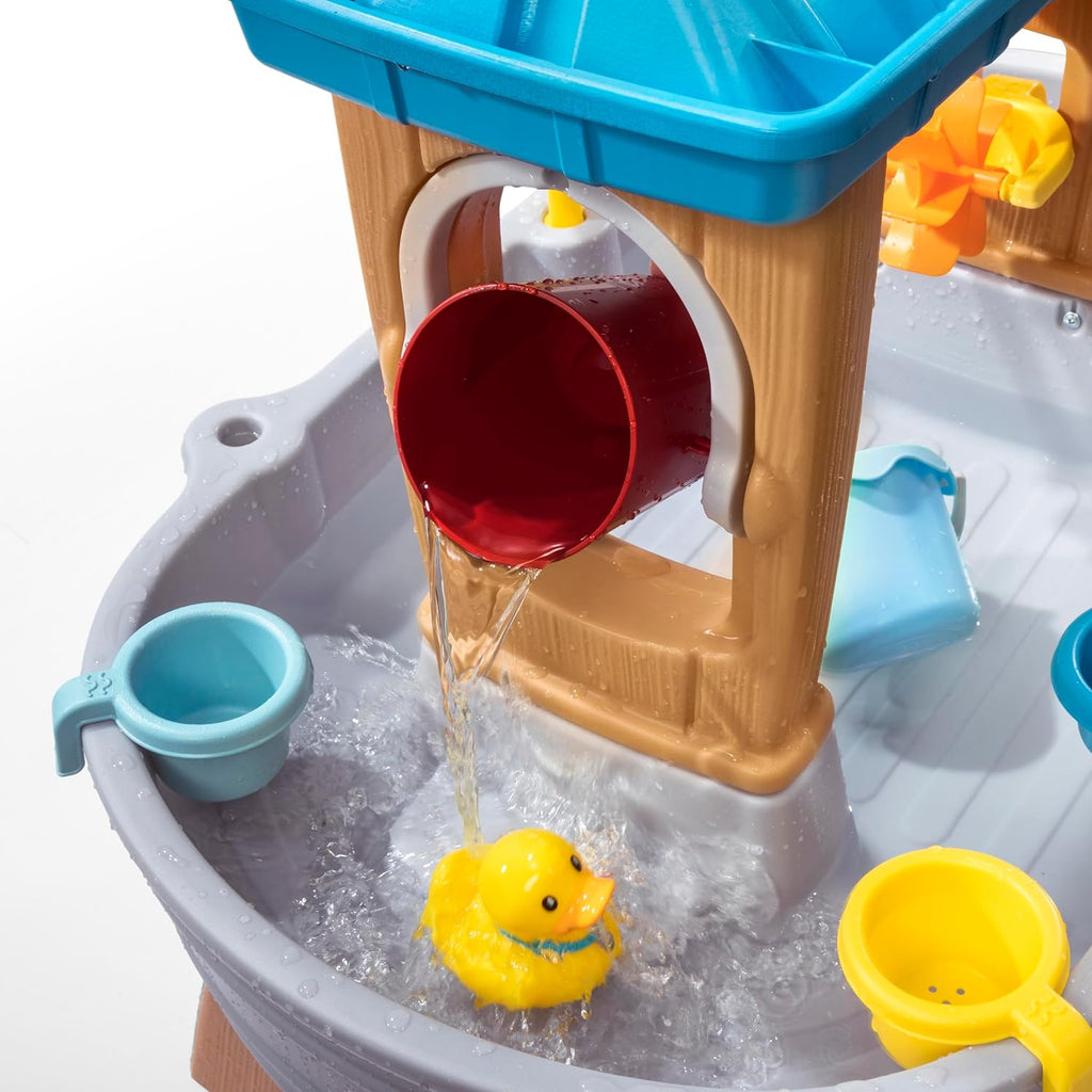 Rain Shower Splash Table d'eau avec 13 Accessoires - Bleu & Vert | Table Jeux d'eau | Table d’activité pour Le Jardin,Table Activité Eau | Table d'eau Extérieur