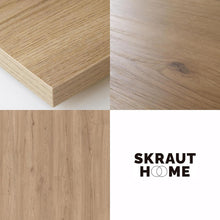 Load image into Gallery viewer, Skraut Home | Meuble TV | Banc Télé | Grand Espace de Rangement | 150x57x35cm | pour Les TV jusqu'à 65" | Cheminée électrique | Design Industriel | Style Moderne | Chêne