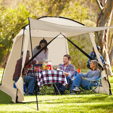 Load image into Gallery viewer, Tente de Camping pour 8-10 Personnes Tente Dôme avec Vestibule et Moustiquaire Porte Zippée Tente Portable avec Sac de Transport 300x300x250cm Beige -