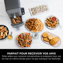 Load image into Gallery viewer, Foodi FlexDrawer Air Fryer,Dual Zone Avec Sparateur Amovible,Grand Tiroir de 10,4 L,7-en-1,Double Zone,Sans Huile,Pices Antiadhsives Compatibles Au Lave-Vaisselle,Noir AF500EU