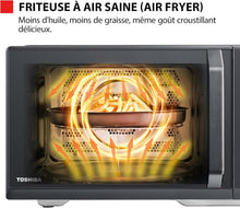 Load image into Gallery viewer, Toshiba MW3-AC26PFI(MG) Four à Micro-ondes 26L Air chaud combiné, 6-en-1 900W avec Cuiseur Vapeur en Gris Morandi, 6 Programmes 10 Niveaux de Puissance, 10 Menus Automatiques