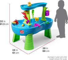 Load image into Gallery viewer, Rain Shower Splash Table d'eau avec 13 Accessoires - Bleu &amp; Vert | Table Jeux d'eau | Table d’activité pour Le Jardin,Table Activité Eau | Table d'eau Extérieur