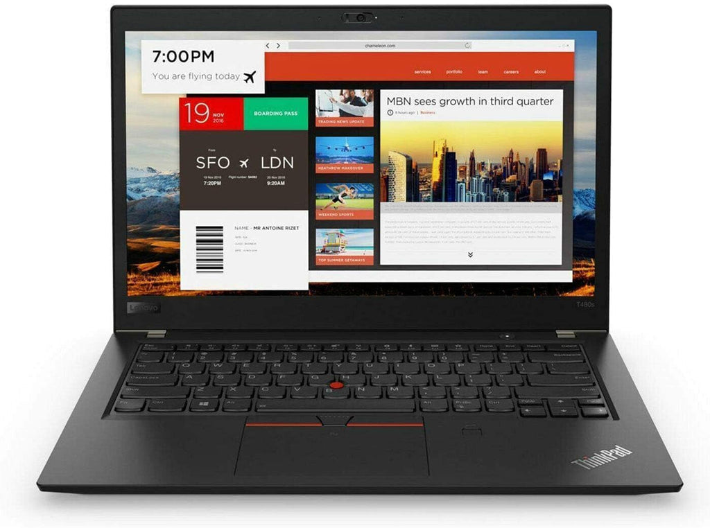 Lenovo ThinkPad T480s Ordinateur portable professionnel 14" FHD (1920 x 1080) Intel Core i7-8650U jusqu'à 4 2 GHz RAM DDR4 16 Go SSD 512 Go CAM Bluetooth Windows 11 Pro (renouvelé)