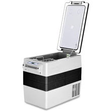 Load image into Gallery viewer, Réfrigérateur 52l de Voiture -20+10Mini Réfrigérateur Portable Ecran Lcd Adaptateur 69x34,5x52,5cm Noir+Gris -