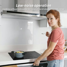 Load image into Gallery viewer, Plaque Induction 4 Feux, Plaque de Cuisson Induction avec Technologie Demi-Pont, Fonction Boost, Chauffage Uniforme, Minuterie 99 Min, Verrouillage Sécurité 6400W