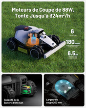 Load image into Gallery viewer, MAMMOTION LUBA Mini AWD 1500 Robot Tondeuse sans Fil Périphérique, NetRTK+Vision, Aucune Antenne RTK Requise, Recommandé 1500m², Max. 1800m², Pentes à 80%, avec Module 4G