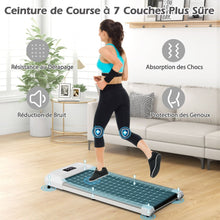 Load image into Gallery viewer, Tapis de Course Mince Tapis de Jogging avec Capacit de 120 Kg Tlcommande et cran Led Inclinable  Roulettes Tapis de Course  Glisser Gris/Noir/Rose -