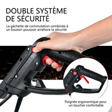 Load image into Gallery viewer, Motobineuse Motoculteur Électrique 1200W Profondeur Travail 22CM Largeur 35CM avec Poignée Pliable Roues Réglables 4 Lames -