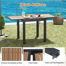 Load image into Gallery viewer, Table de Jardin Extensible en Aluminium Ajustable de 80 à 160 CM Table à Manger Extérieure Rectangulaire pour 4-6 Personnes Naturel -