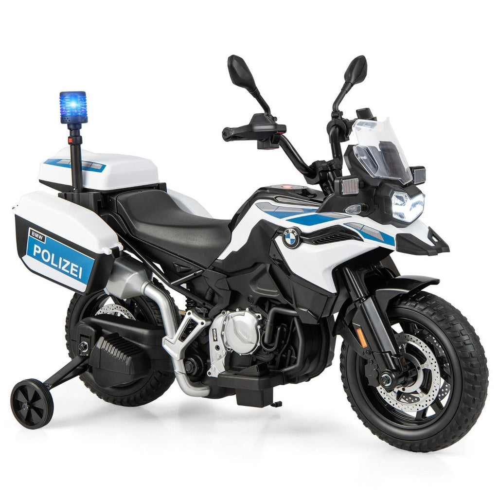 Moto lectrique 12V/7AH pour Enfants 6km/h Modle Policier avec Klaxon Musique Sirne Phares pour 3-8 Ans -