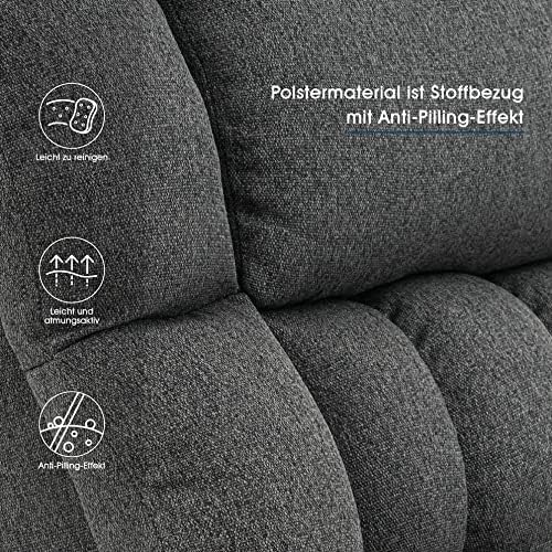 MCombo 7546 Fauteuil de Relaxation électrique avec 3 Moteurs réglables séparément