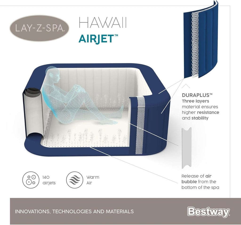 Spa gonflable rond Lay-Z-Spa® Miami Airjet2 - 4 personnes