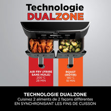 Load image into Gallery viewer, Foodi FlexDrawer Air Fryer,Dual Zone Avec Sparateur Amovible,Grand Tiroir de 10,4 L,7-en-1,Double Zone,Sans Huile,Pices Antiadhsives Compatibles Au Lave-Vaisselle,Noir AF500EU