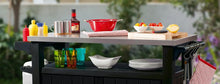 Load image into Gallery viewer, Desserte barbecue gris UNITY XL - 207 litres - 134 x 51.7 x 89.6 cm