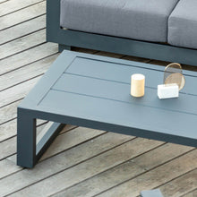 Load image into Gallery viewer, Salon de jardin d'angle aluminium 10 places Elba Gris anthracite - Action-sport36 -