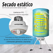 Load image into Gallery viewer, Secamatic Turbo Plus de Xsquo Useful Tech - Séchoir à linge portable sans frottement par air chaud de 1000 W