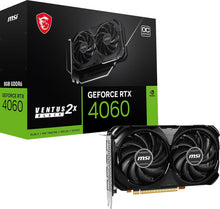 Load image into Gallery viewer, MSI Gaming Carte Graphique GeForce RTX 4060 8 Go GDRR6 128-bit HDMI/DP NVLink avec Ventilateur Torx 4.0 Carte Graphique avec Architecture Ada Lovelace (RTX 4060 Ventus 2X Black 8G OC)