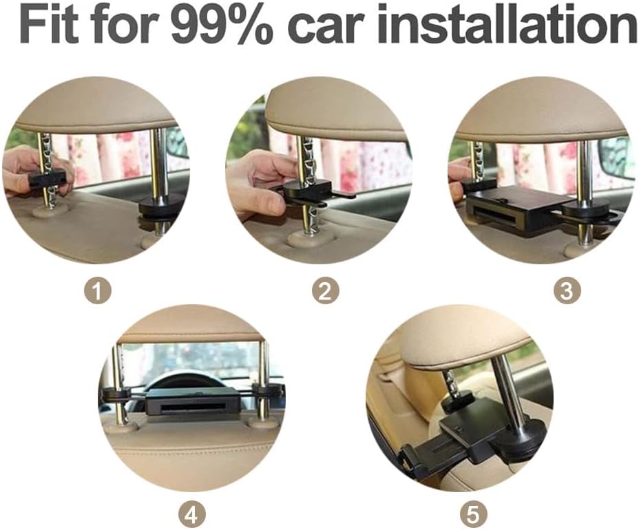 Lecteur vidéo HD 13,3 pouces (1080p) pour appuie-tête de voiture,Android 9.0,avec support de montage,écran tactile IPS 2 Go + 32 Go