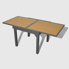 Load image into Gallery viewer, Table de jardin extensible en aluminium 8 places effet bois (90/180 x 90 cm) Murano Gris anthracite - Action-sport36 -