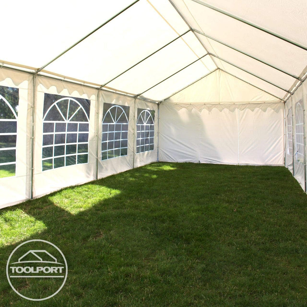 TOOLPORT 3x6 m Tente de réception/Barnum Gris-Blanc Toile de Haute qualité PVC 700 N