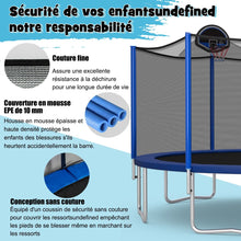 Load image into Gallery viewer, Trampoline d'Extrieur 脴366 cm Trampoline avec Panier de Basket Filet de Protection Trampoline pour Enfants et Adultes -