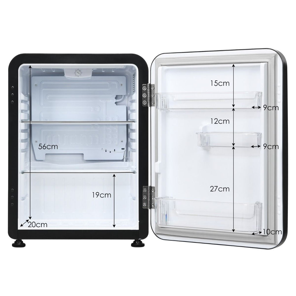 Mini Frigo 68L 220-240V tagres Amovibles et Porte Rversible Temprature 0 掳C - 10 掳C pour Maison Chambre Bureau -