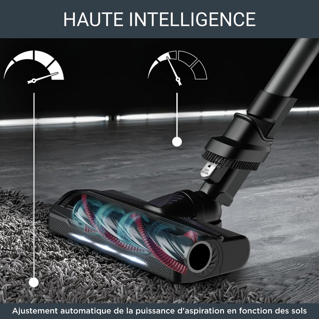 Rowenta X-Force Flex 9.60 Allergie Aspirateur balai sans fil,Filtration Anti-Allergènes,Puissant 100AW,Ultra Léger,Autonomie 45min RH2038WO,Noir / Violet