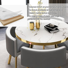 Load image into Gallery viewer, Table À Manger Ronde,Ensemble Table Et Chaise Salle A Manger,Table De Cuisine 4 Personnes,Table Chaise Encastrable,Petites Tables De Salle De Conférence,Table De Bureau Simple,Table Ronde 90 Cm (Size