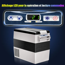 Load image into Gallery viewer, Rfrigrateur 52l de Voiture -20鈩+10鈩Mini Rfrigrateur Portable Ecran Lcd Adaptateur 69x34,5x52,5cm Noir+Gris -