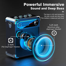Load image into Gallery viewer, JYX Machine de Karaoké, avec 3 Microphones sans Fil et lumières DJ, Bluetooth Speaker pour Les réunions de Famille/Le Camping en Plein air/la fête sur la Plage