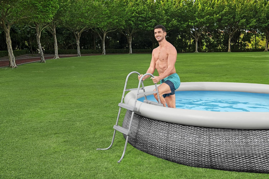 Piscine hors sol ronde Steel Pro Max鈩305 x 76 cm,Gris
