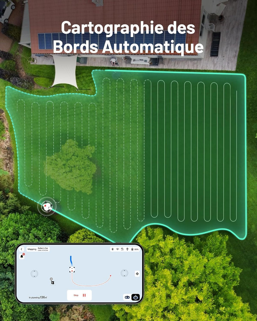 MAMMOTION LUBA 2 AWD 3000X Robot Tondeuse sans Fil Périphérique, NetRTK+Vision, Aucune Antenne RTK Requise, Recommandé 3000m², Pentes à 80%, Hauteur de Coupe 25-70 mm,avec Module 4G