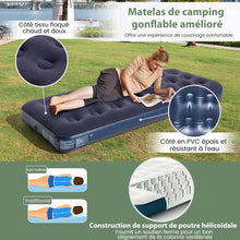 Load image into Gallery viewer, Tente de Camping avec Lit pour 1 Personne Lit de Camping Pliant 5 en 1 avec Matelas Pneumatique Oreiller Sac de Couchage Tente Surélevée Étanche -