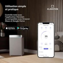 Load image into Gallery viewer, Klarstein Climatiseur Mobile Silencieux, Climatiseur Portable 5 en 1, Mini Climatiseur, Purificateur et Elimination des Odeurs, Mode Nuit, Déshumidificateur d'Air, Faible Conso, 10K BTU, Climatiseurs