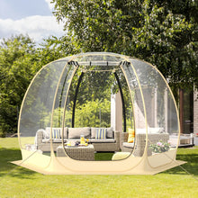 Load image into Gallery viewer, Tente Bulle  Ouverture Instantane pour 6  10 Personnes Tente D么me d'Extrieur 328 x 328 cm Rsistante Aux Intempries Transparent -