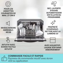 Load image into Gallery viewer, Mini Lave Vaisselle de Table de 8 Couvert,Silencieux,6 Programmes de Lavage,Portable,Facile à Installer pour la Maison et Bureau -