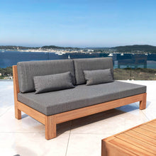 Load image into Gallery viewer, Salon de jardin en bois d'acacia 8 places 5 pcs Borneo Gris anthracite - Action-sport36 -