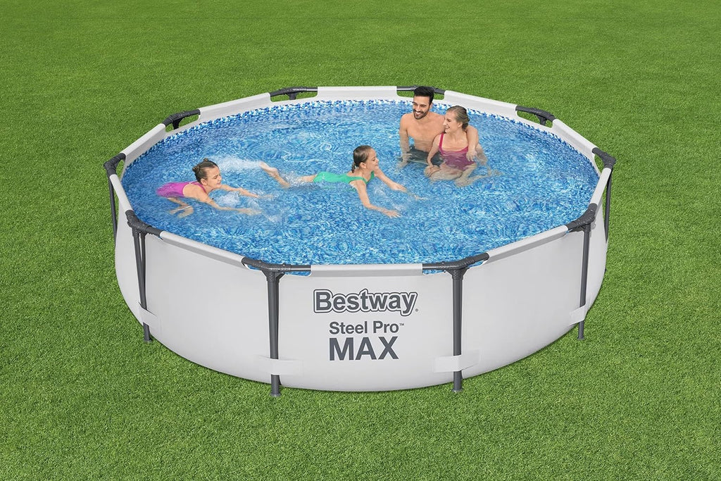 Piscine hors sol ronde Steel Pro Max鈩305 x 76 cm,Gris