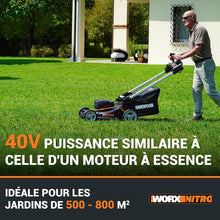 Load image into Gallery viewer, Pack Pro+ Tondeuse à Gazon 40V 460m² + Coupe-Bordures 20V + 2 Batteries 4Ah et 1 Batterie 2Ah + Chargeur Double et Chargeur Simple (Idéal pour l'Entretien du Jardin)